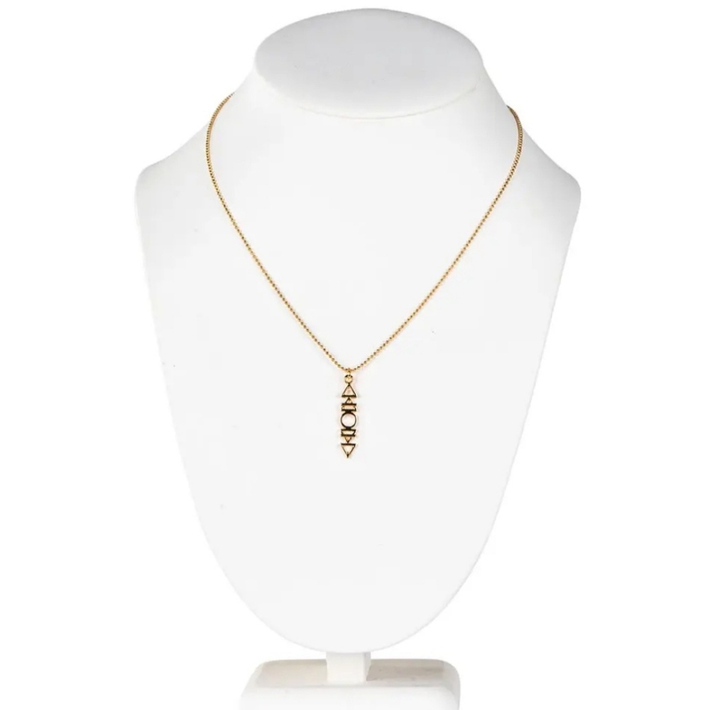 Gold moon phase necklace